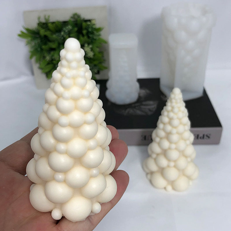 Soap Making Kit For Beginners - แม่พิมพ์เทียนซิลิโคนรูปต้นคริสต์มาสมีฟองชุดทำเทียนหอมทำด้วยมือแม่พิมพ์สบู่ยิปซั่มเรซินตกแต่งคริสต์มาสของขวัญ