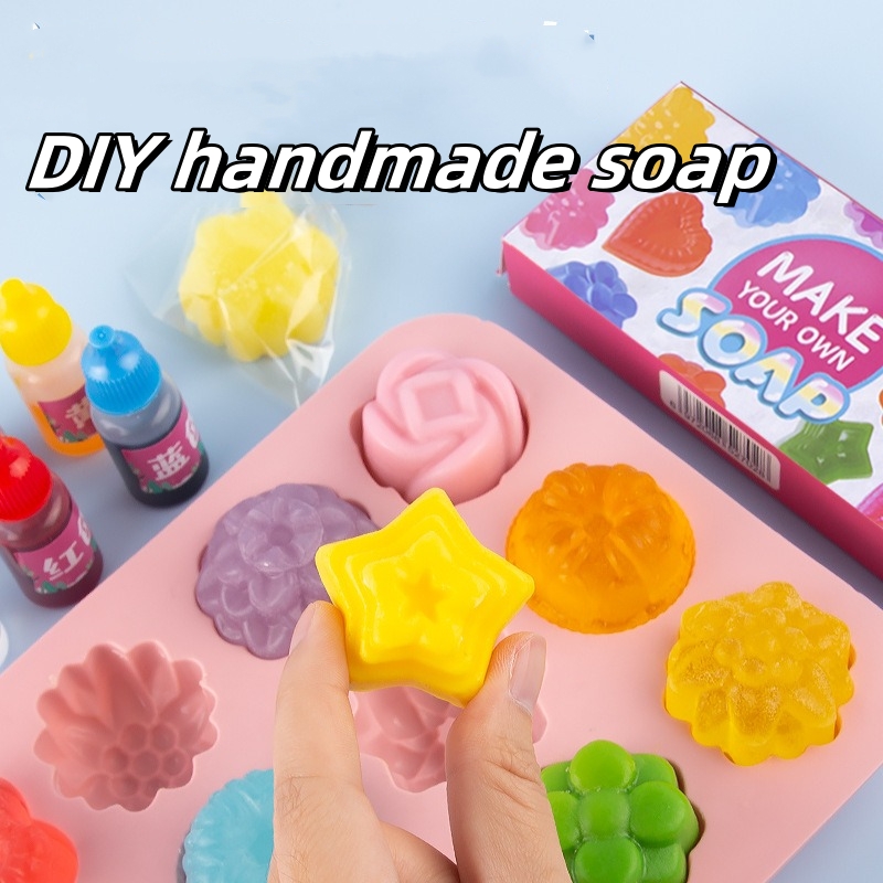 Soap Making Diy Kit - DIY สบู่แฮนด์เมดคริสตัลสบู่สบู่ทําวัสดุสาวชุดของเล่นของขวัญวันเกิดสบู่ทําชุด