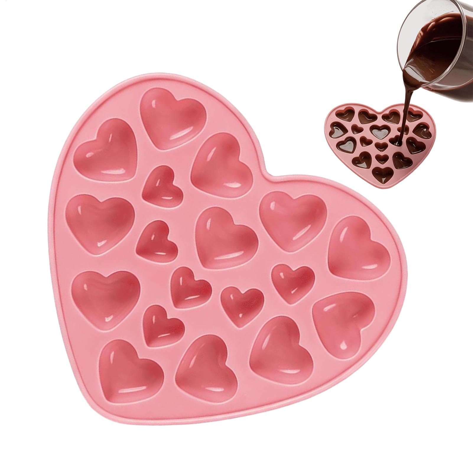 Soap Making Gifts - แม่พิมพ์ซิลิโคนรูปหัวใจสำหรับทำช็อกโกแลต ลูกอม เยลลี่ เบเกอรี่ น้ำแข็ง เค้ก