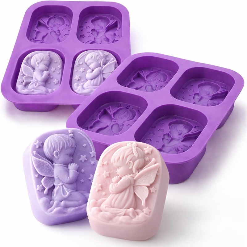 Soap Making Instructions - แม่พิมพ์ซิลิโคนรูปนางฟ้า สำหรับทำสบู่ ของใช้ทำสบู่ ดีไซน์นางฟ้าอธิษฐาน ทำเทียนแฮนด์เมด โลชั่น