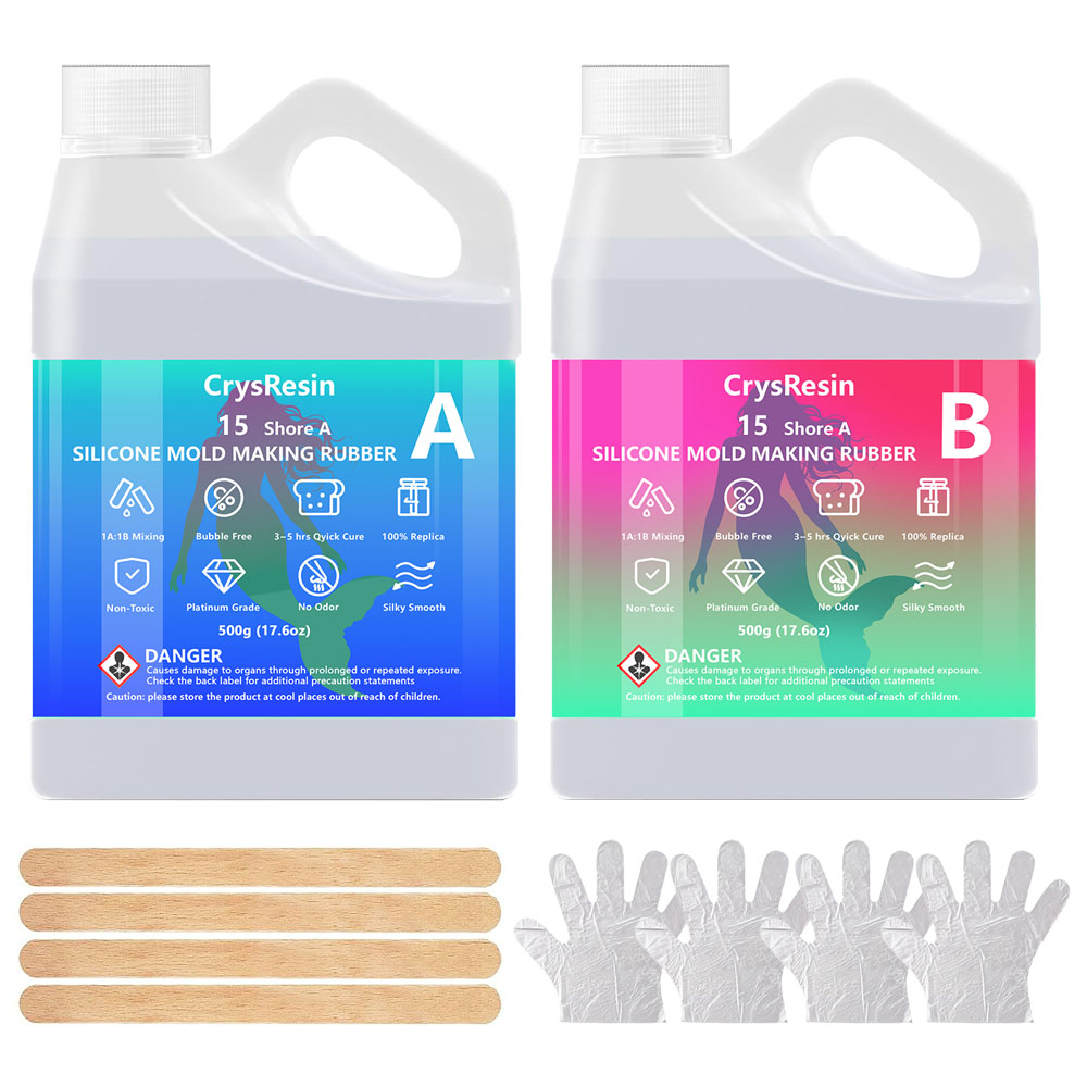 Soap Making Kit For Beginners - ชุดทำซิลิโคน KG, ยางซิลิโคนเหลวผสม 1:1, ซิลิโคนสำหรับทำแม่พิมพ์แบบยืดหยุ่นสูง แห้งเร็ว