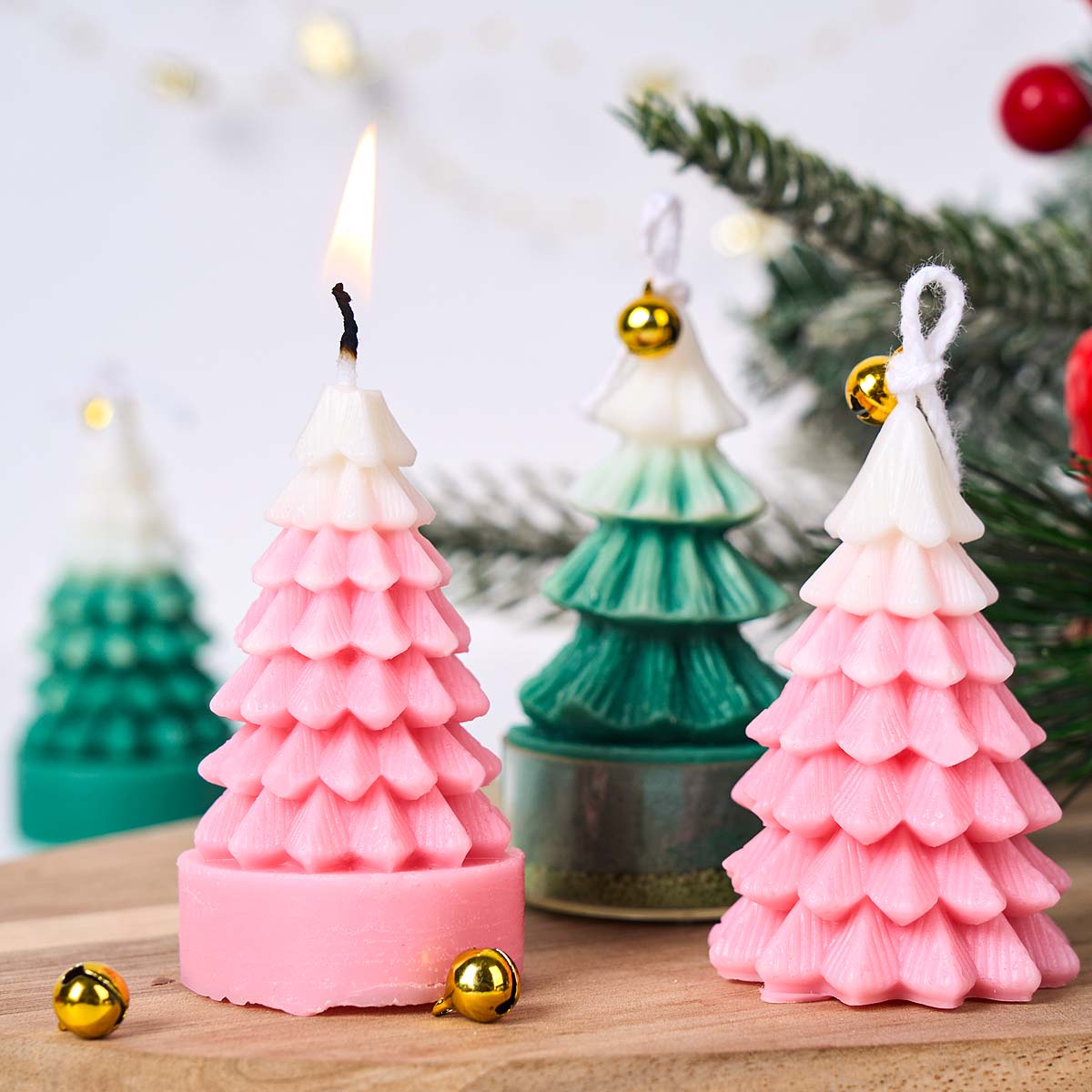แม่พิมพ์ซิลิโคนต้นคริสต์มาส 3  - Soap Making Gifts บทวิจารณ์และราคา